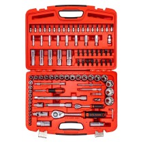 COFFRET DE 96 DOUILLES  1/4" + 1/2"