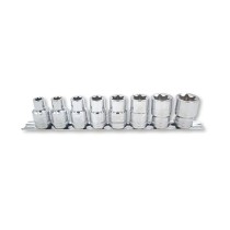 JEU DE 8 DOUILLES TORX FEMELLE 1/2''-E10 à E24