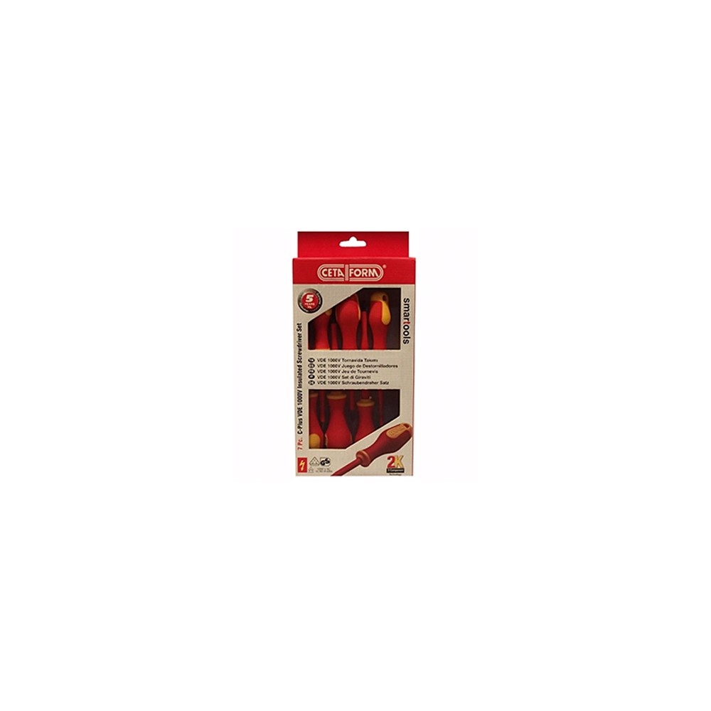 JEU DE 7 TOURNEVIS 1000V-FR+AM+TEST