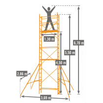 ECHAFFAUDAGE SPEED UP XL HT 6.70M