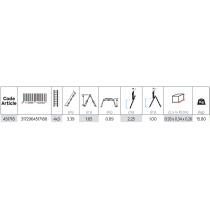 ECHELLE MULTI4X3+PLATEFORME