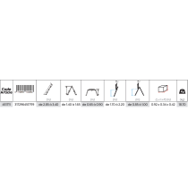 ECHELLE MULTI TELES4X3+PLATEFORME