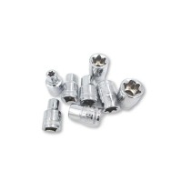 JEU DE 8 DOUILLES TORX FEMELLE 1/2''-E10 à E24